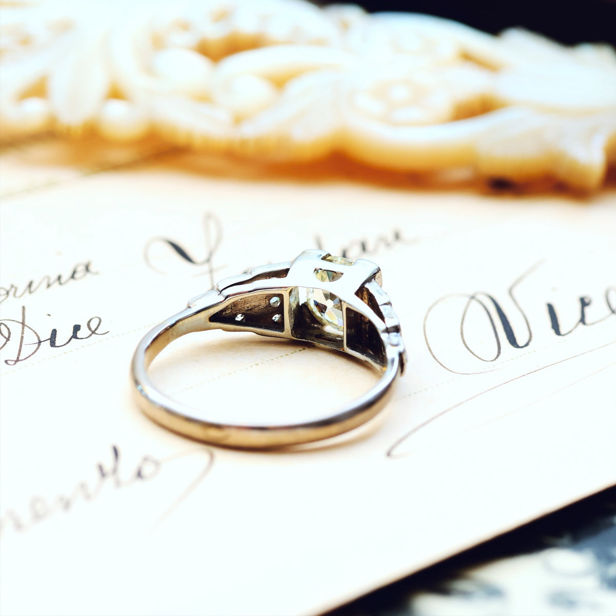 Vintage Art Deco Diamond Engagement Ring