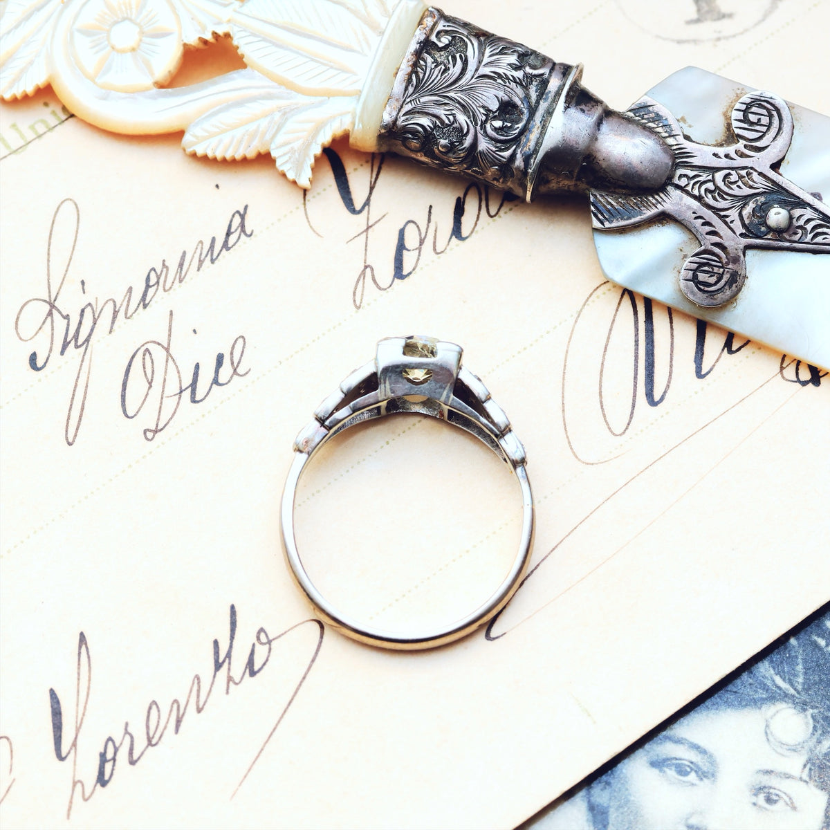 Vintage Art Deco Diamond Engagement Ring