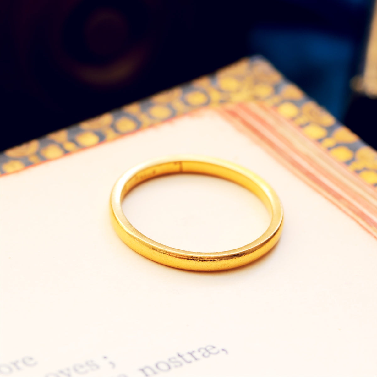 Vintage Date 1928 22ct Gold Wedding Ring