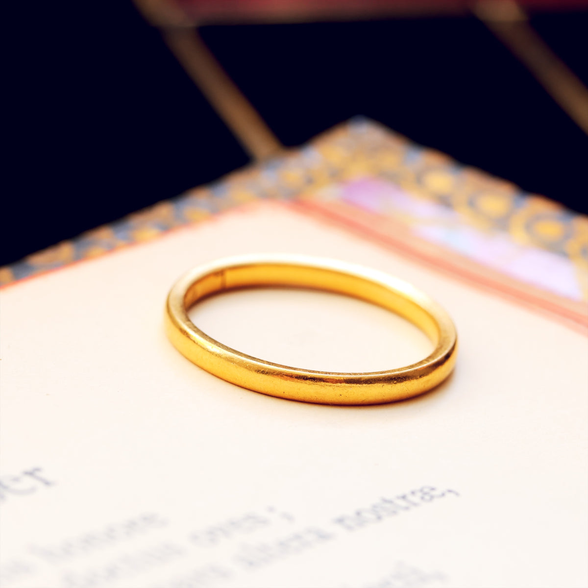 Vintage Date 1928 22ct Gold Wedding Ring