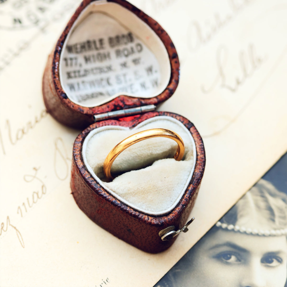 Vintage Date 1928 22ct Gold Wedding Ring