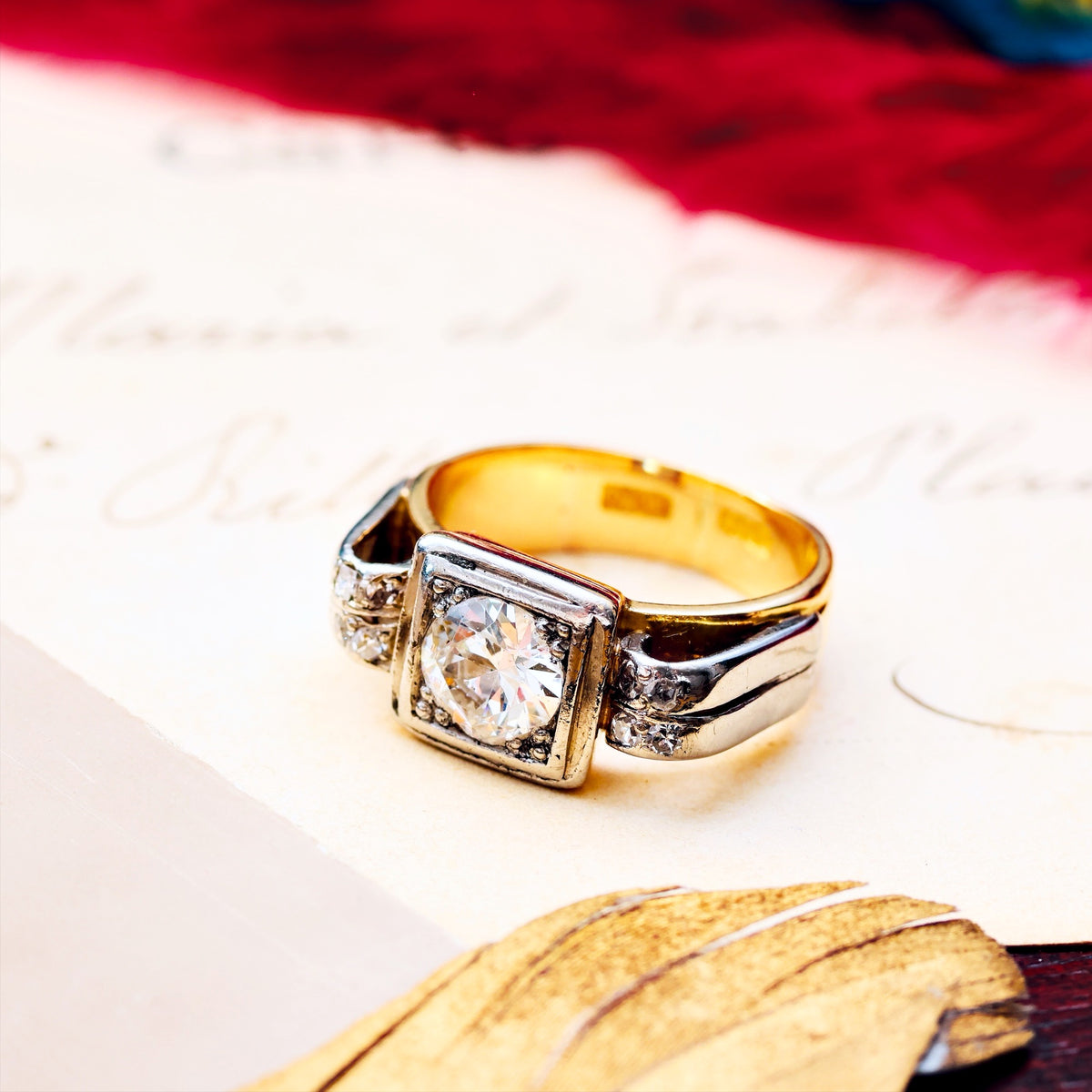 Fabulous! Vintage 1940's Art Deco Diamond Ring
