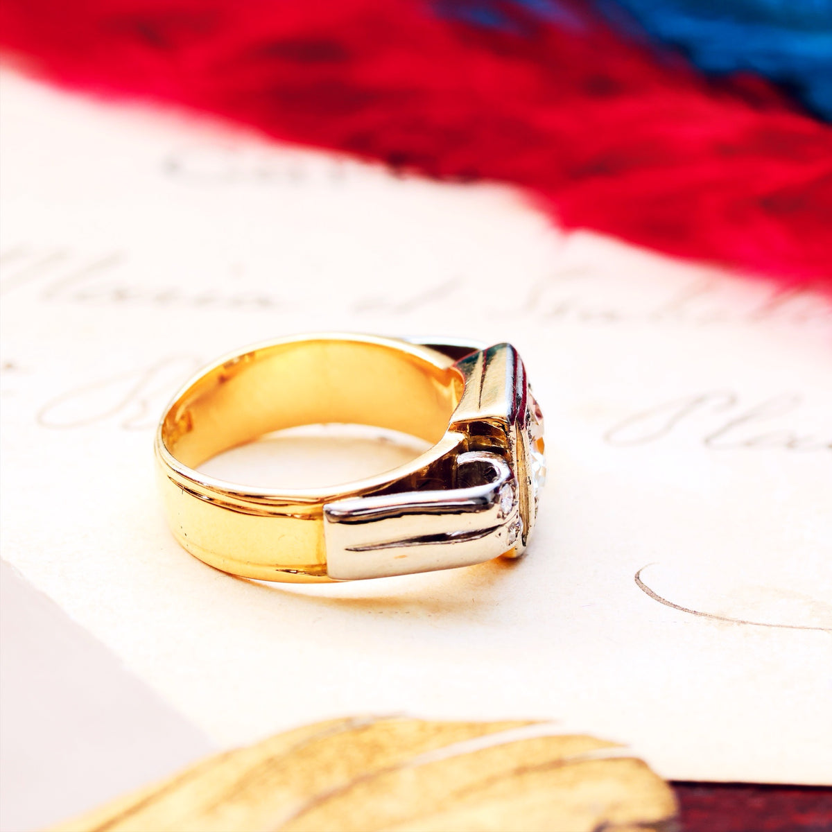 Fabulous! Vintage 1940's Art Deco Diamond Ring