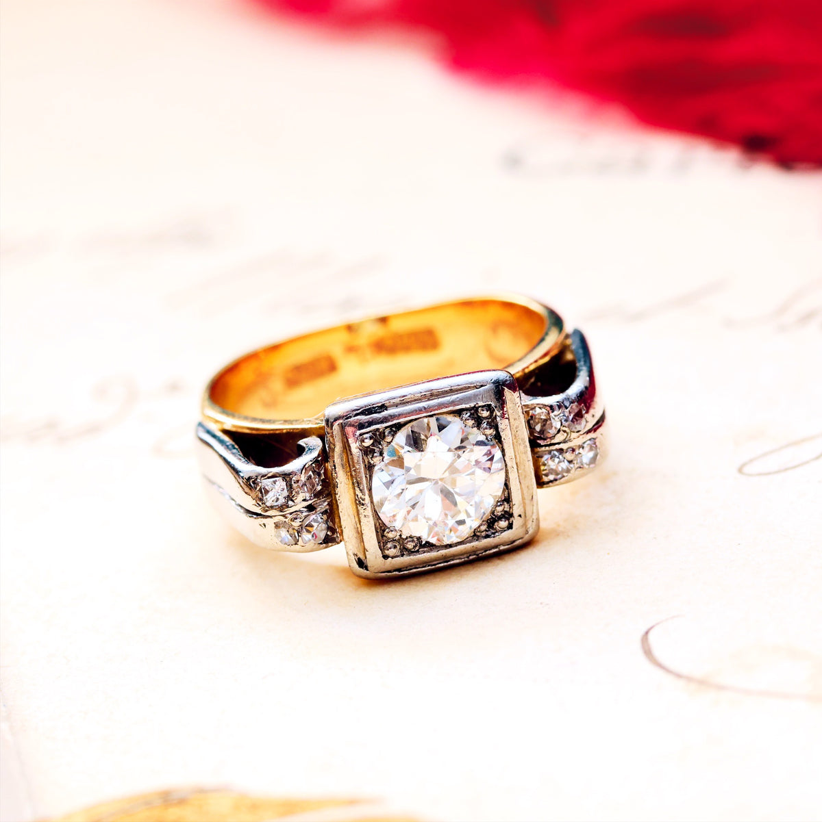 Fabulous! Vintage 1940's Art Deco Diamond Ring