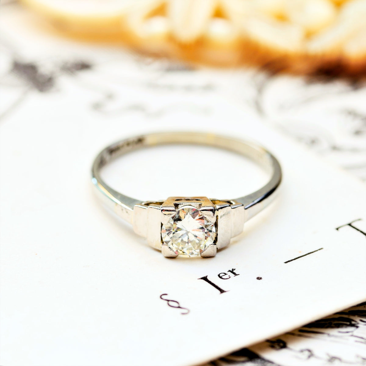 Vintage Art Deco Diamond Engagement Ring