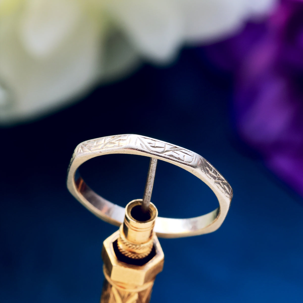 Vintage Size 'N' or '6.75' Platinum Wedding Band