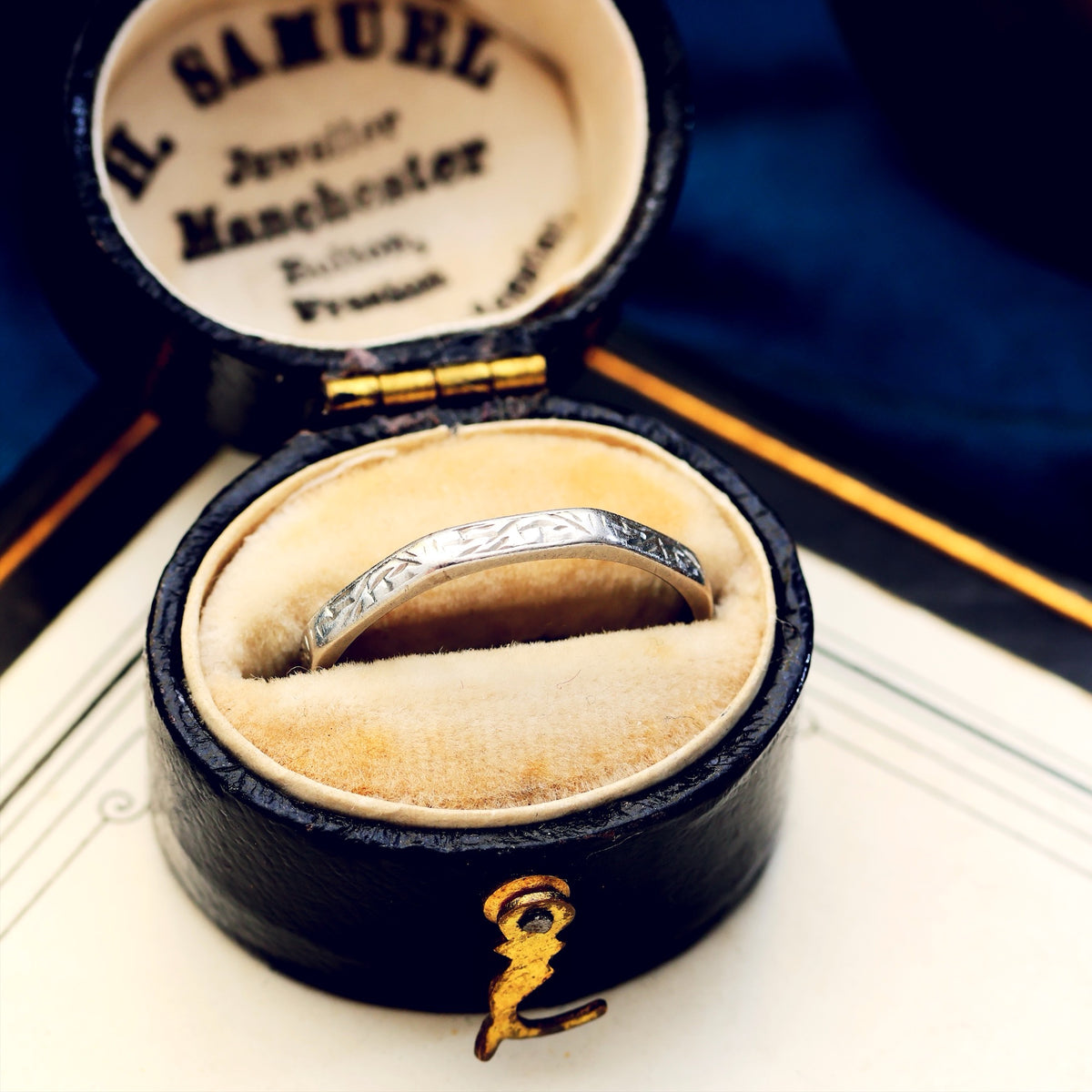 Vintage Size 'N' or '6.75' Platinum Wedding Band