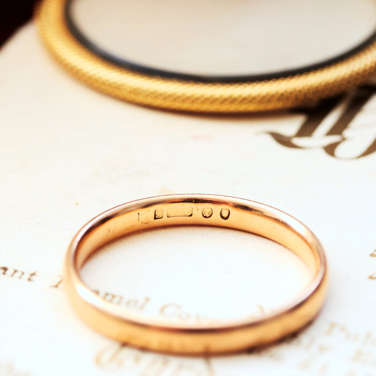 Vintage Date 1932 9ct Gold Wedding Ring