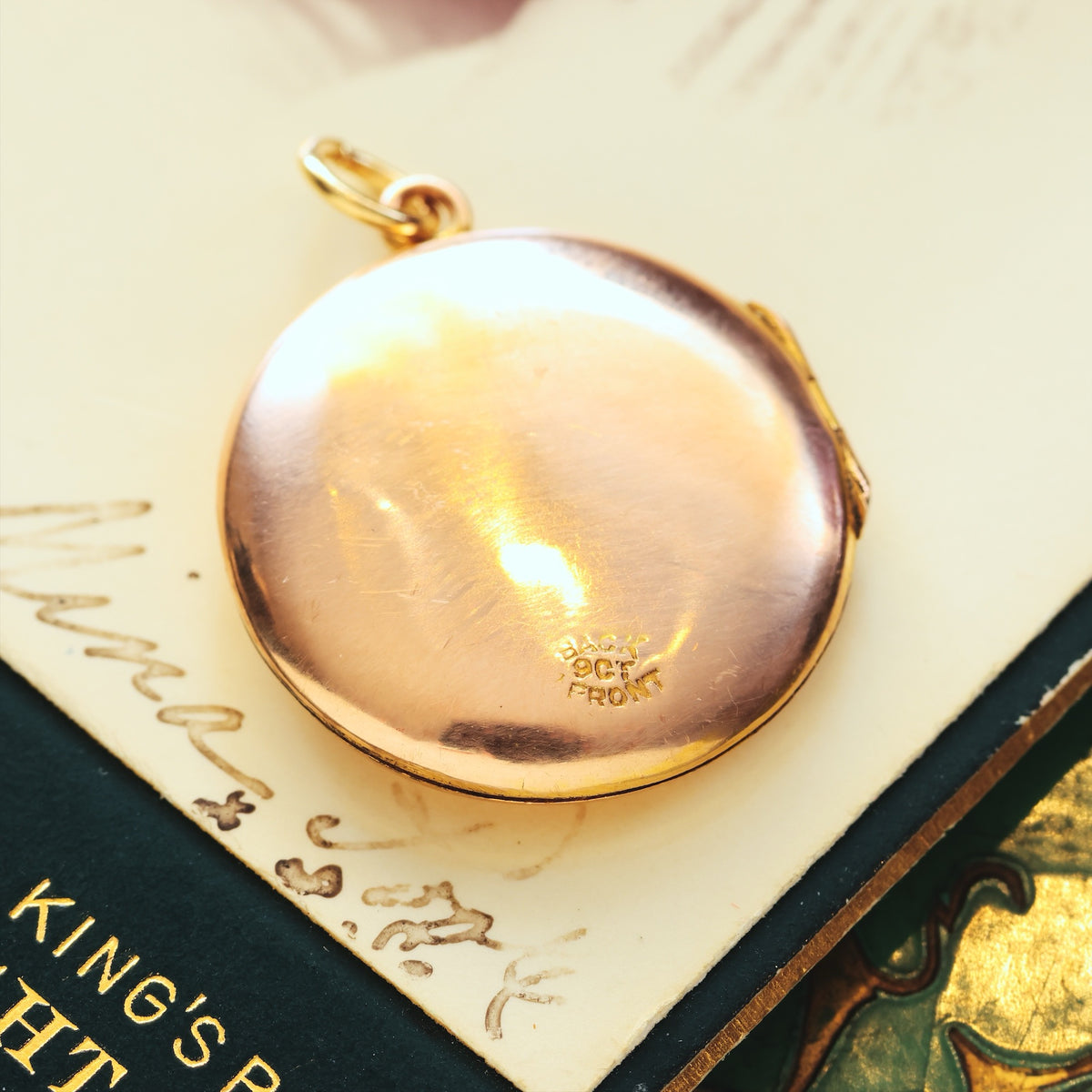 Antique Hand Engraved 9ct Gold Locket