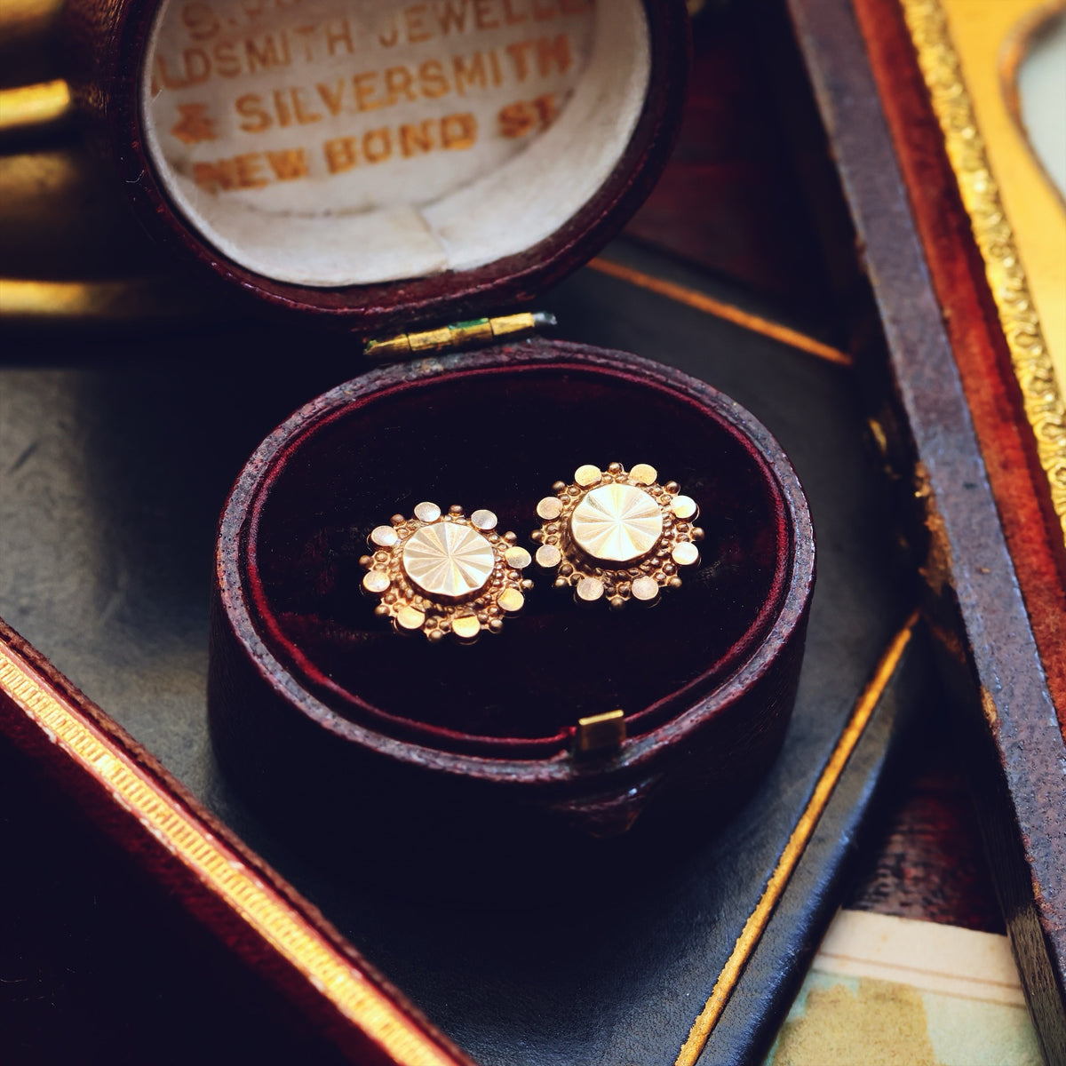 Date 1978 9ct Gold Historical Revival Style Earrings