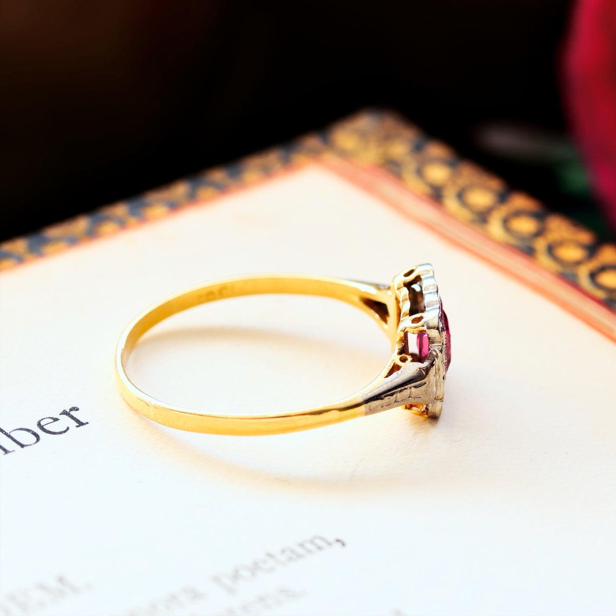 Vintage Art Deco Ruby & Diamond Engagement Ring