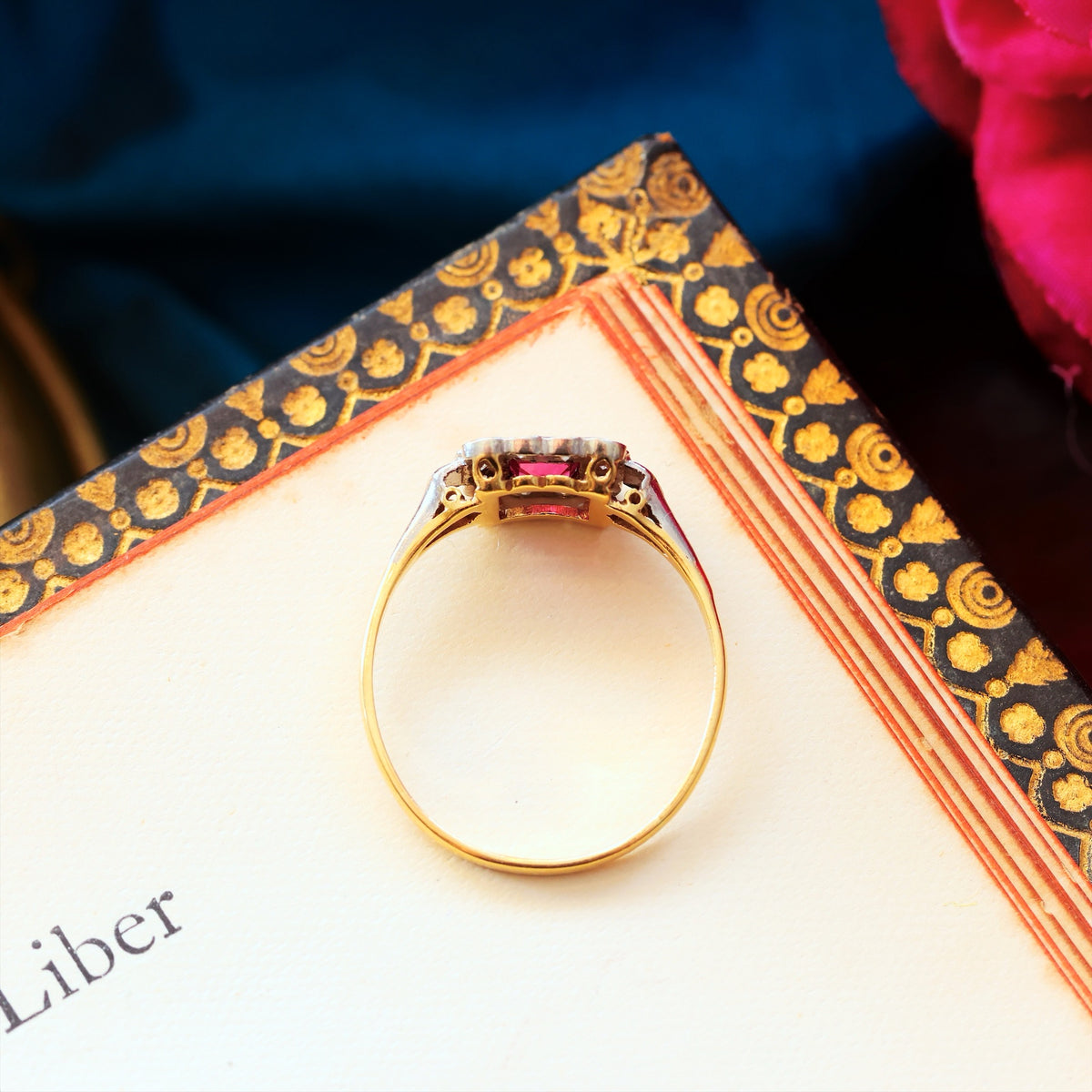 Vintage Art Deco Ruby & Diamond Engagement Ring