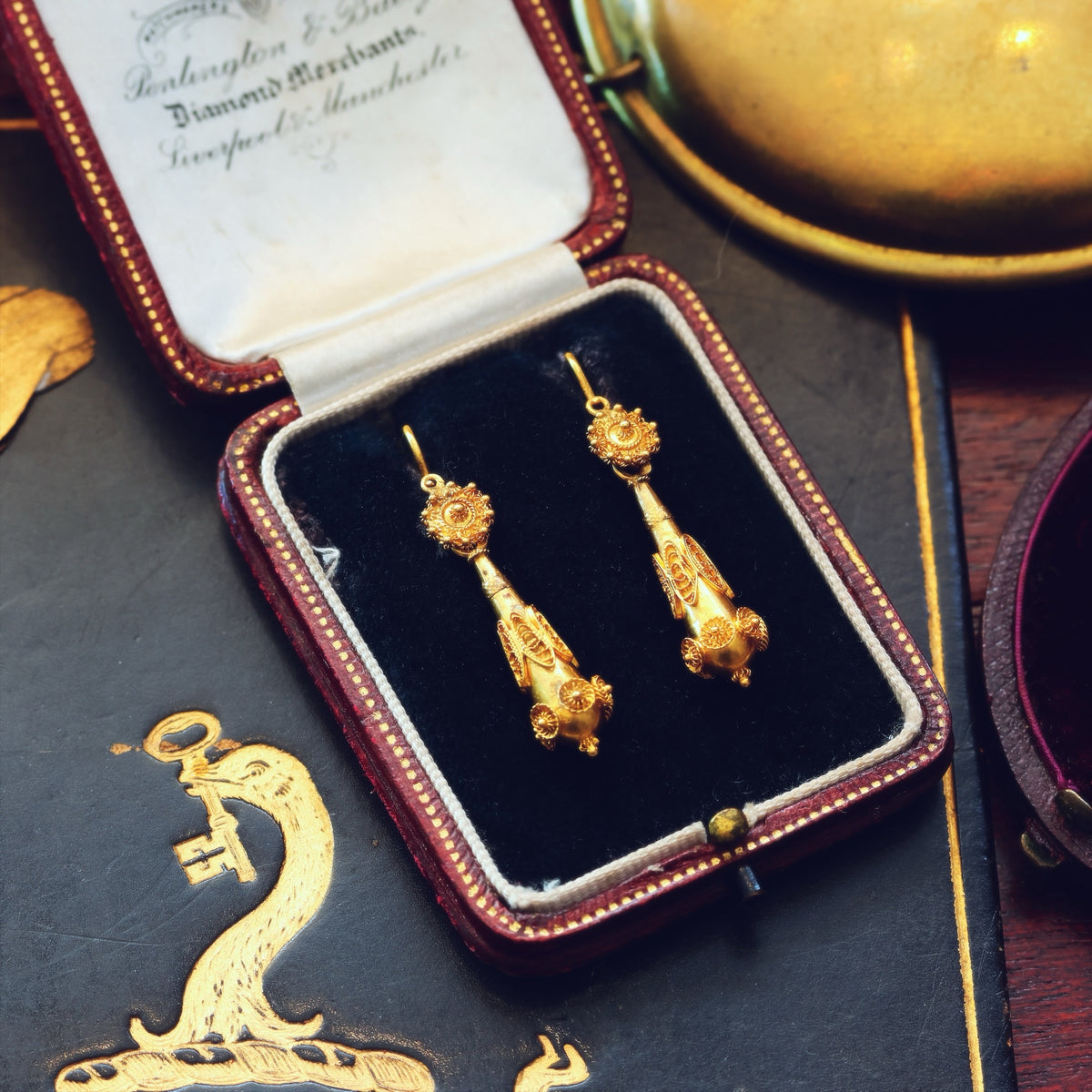 Intricate Vintage Portuguese Filigree Cannetille Earrings