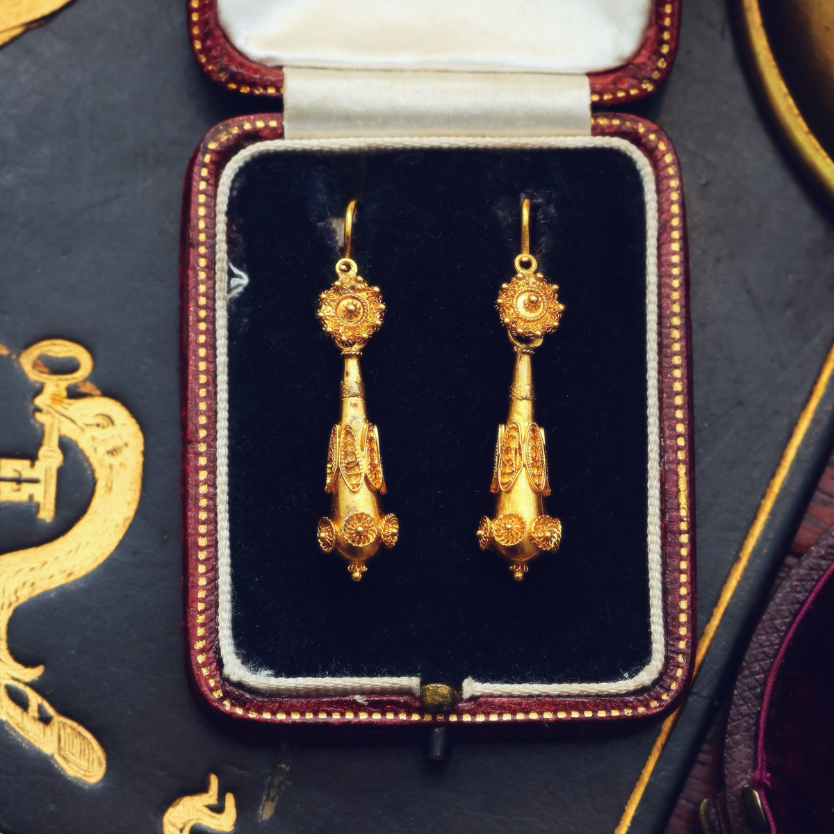 Intricate Vintage Portuguese Filigree Cannetille Earrings