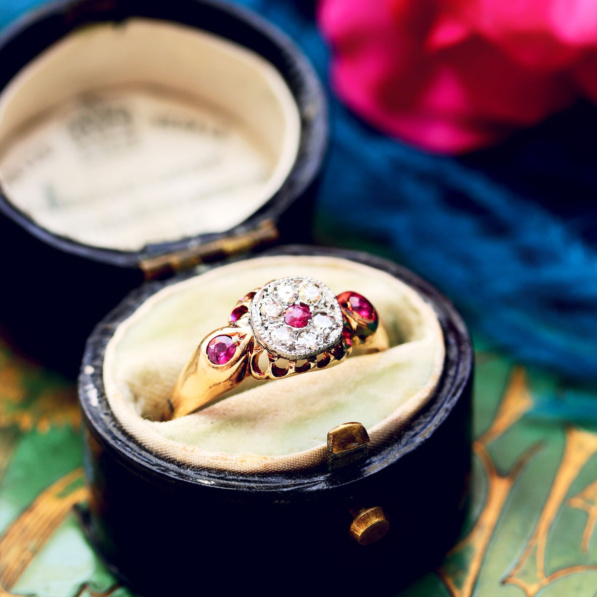 Original Antique Edwardian Ruby & Diamond Ring