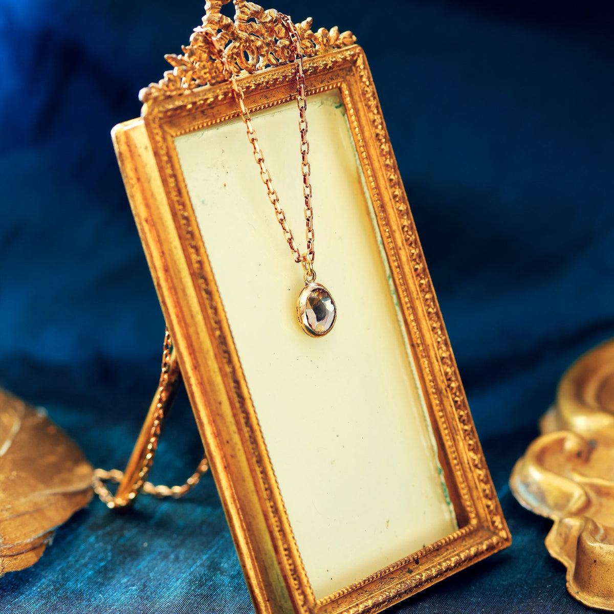 Antique Foiled Rose Cut Diamond Pendant