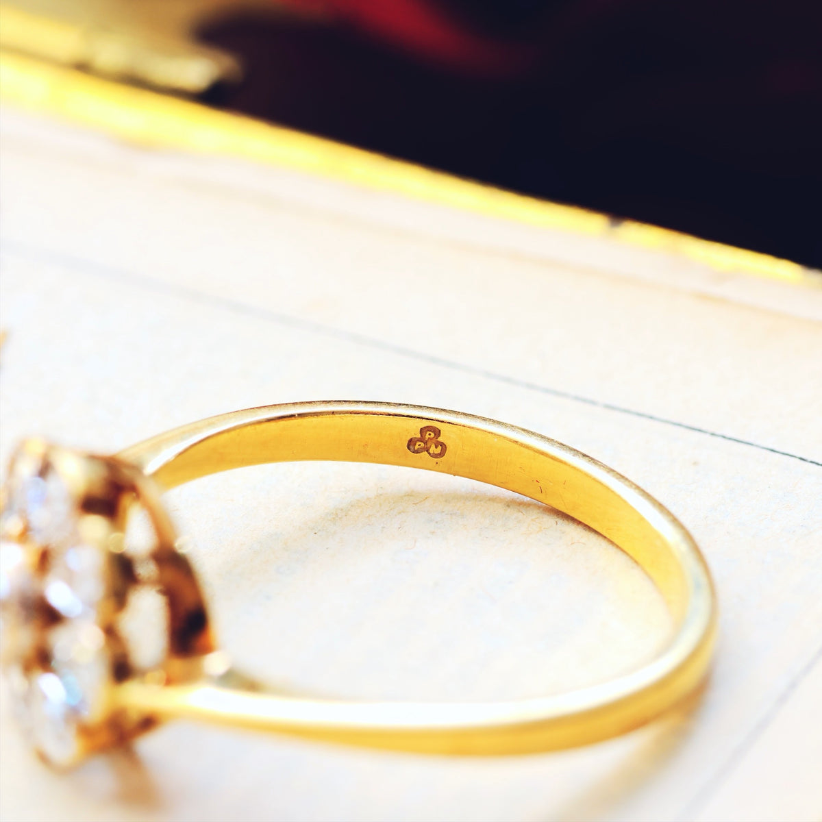 Romantic Vintage Diamond Daisy Engagement Ring