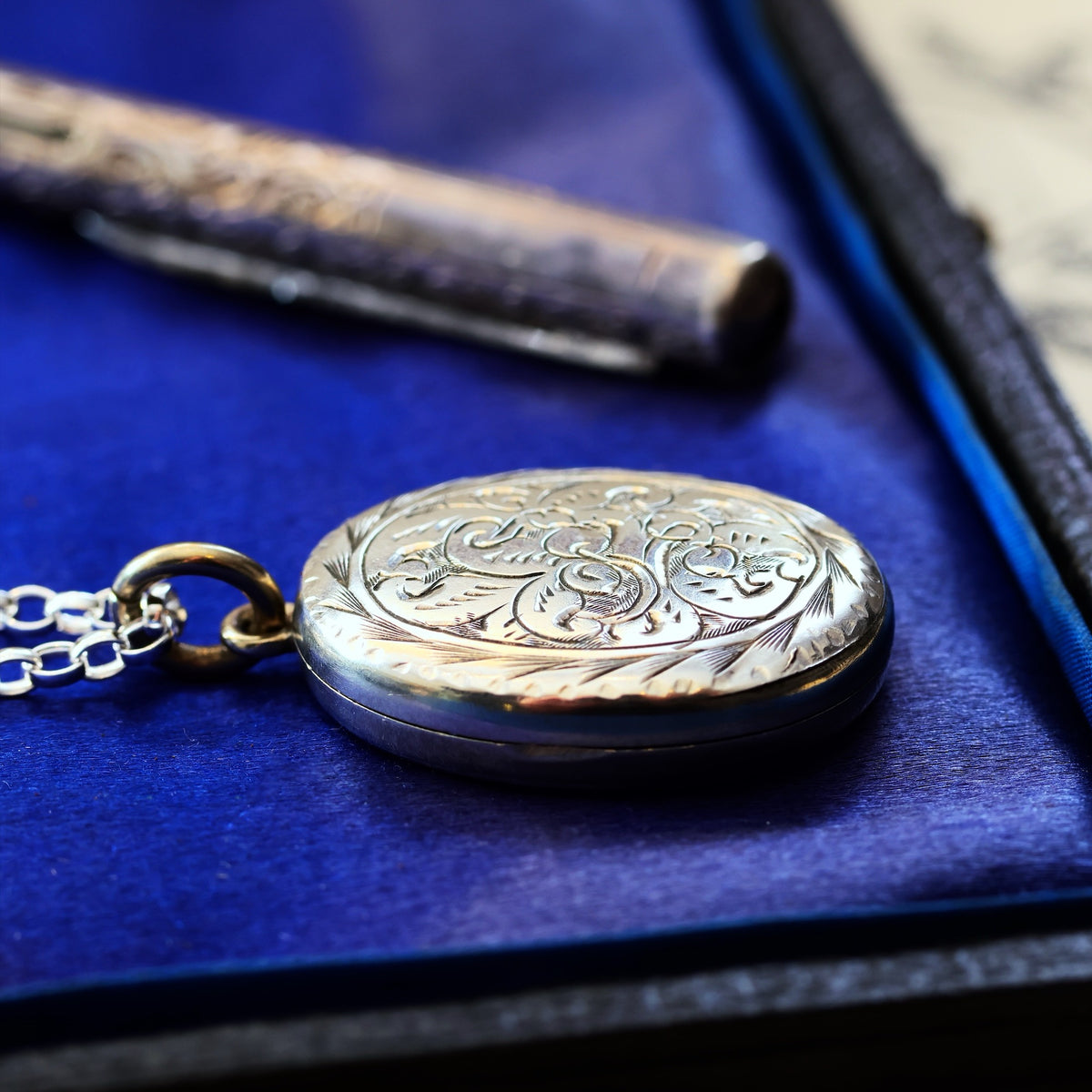 Antique Victorian Silver Japonaiserie Locket