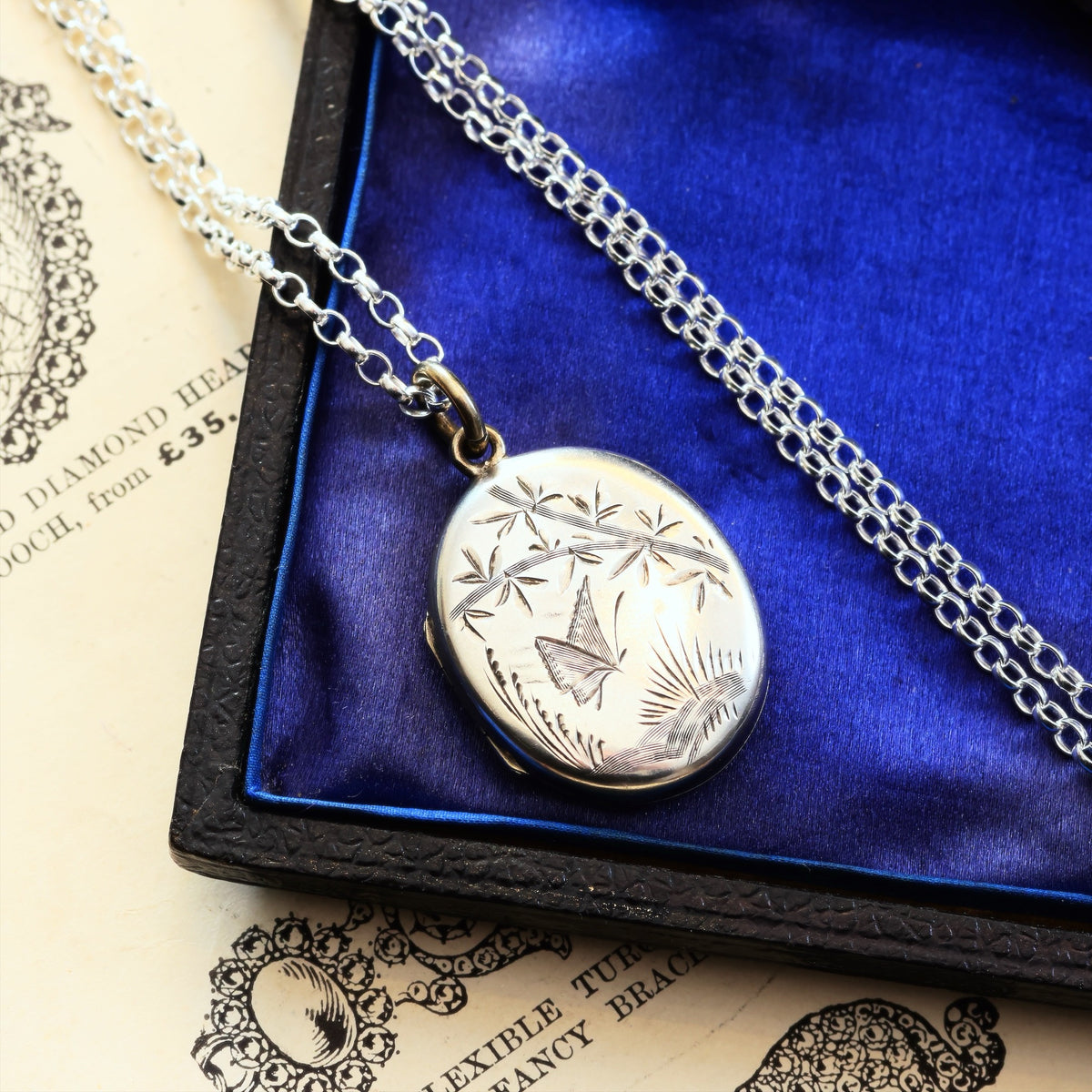 Antique Victorian Silver Japonaiserie Locket