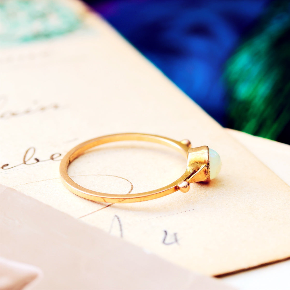 Sweetly Simple Antique Crystal Opal Ring