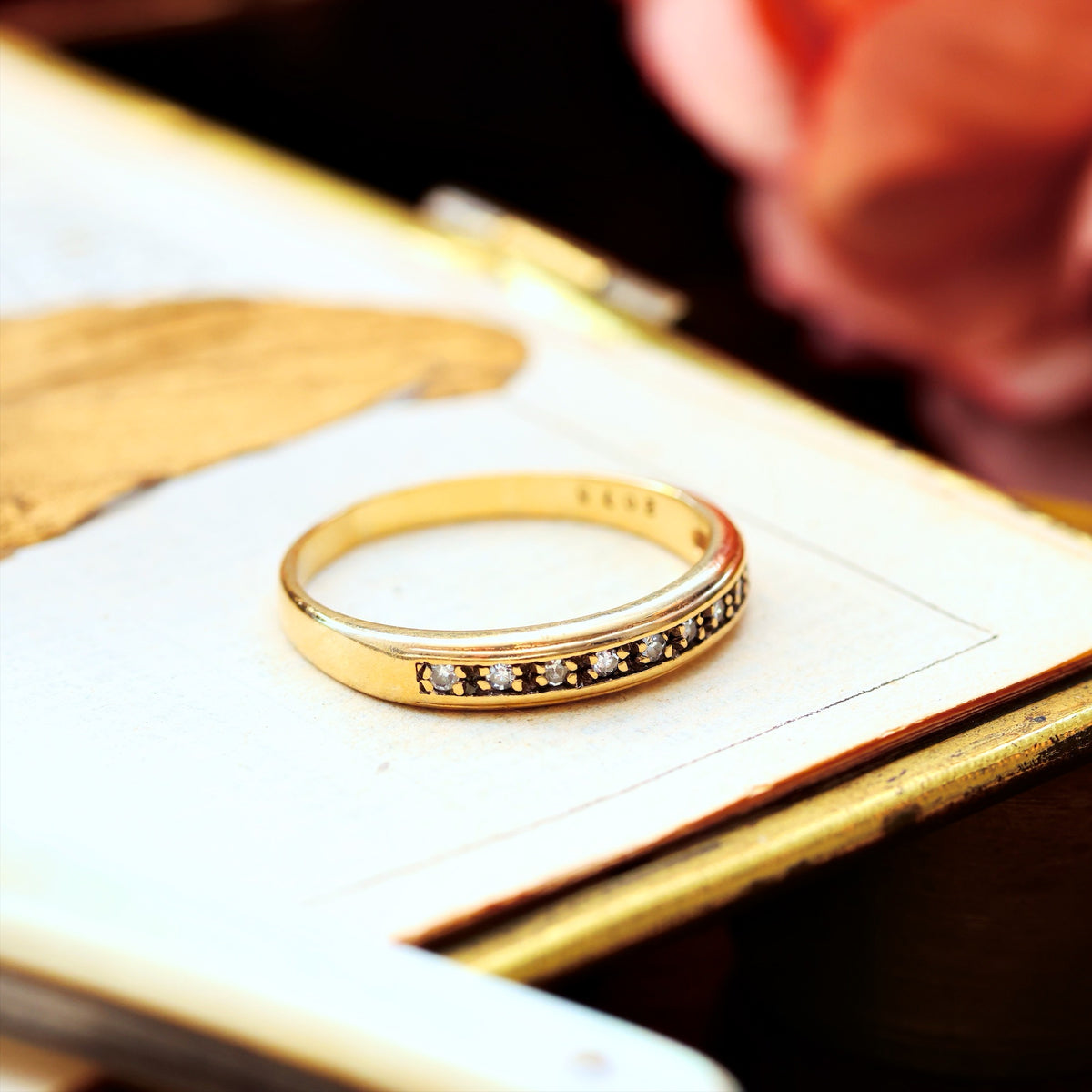 Vintage Date 1994 Diamond Half Eternity Band Ring