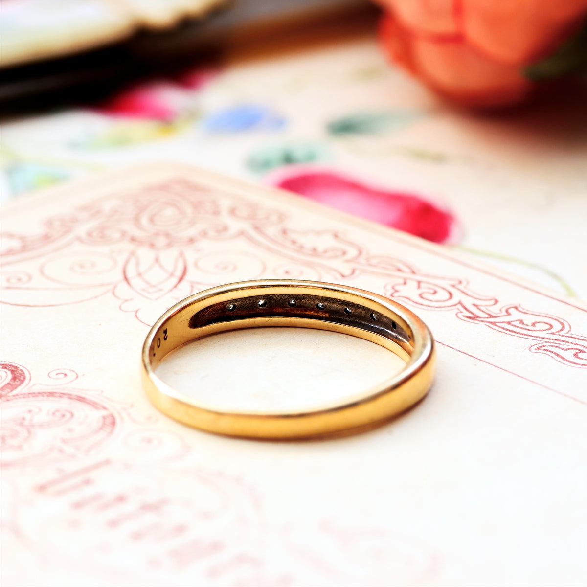 Vintage Date 1994 Diamond Half Eternity Band Ring