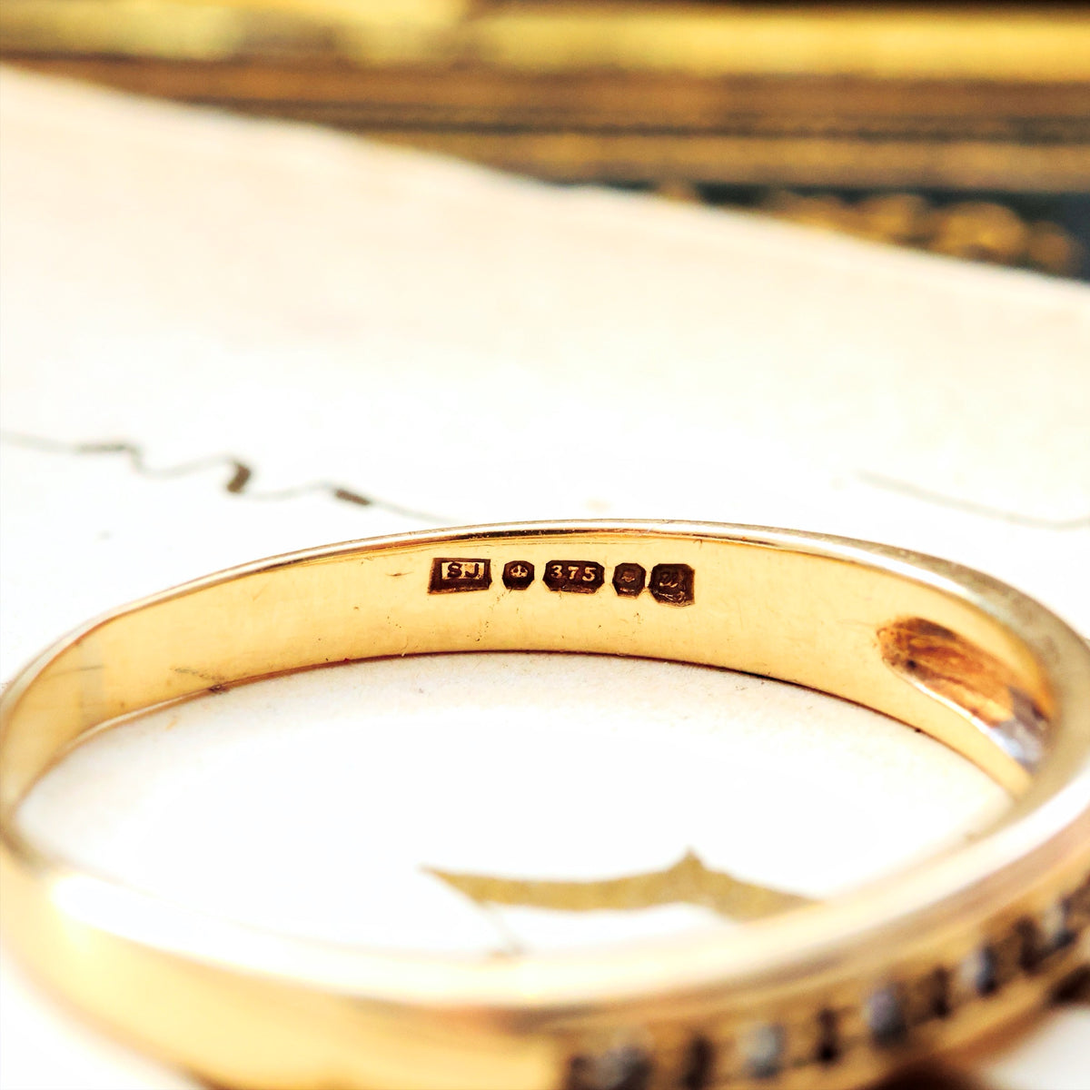 Vintage Date 1994 Diamond Half Eternity Band Ring