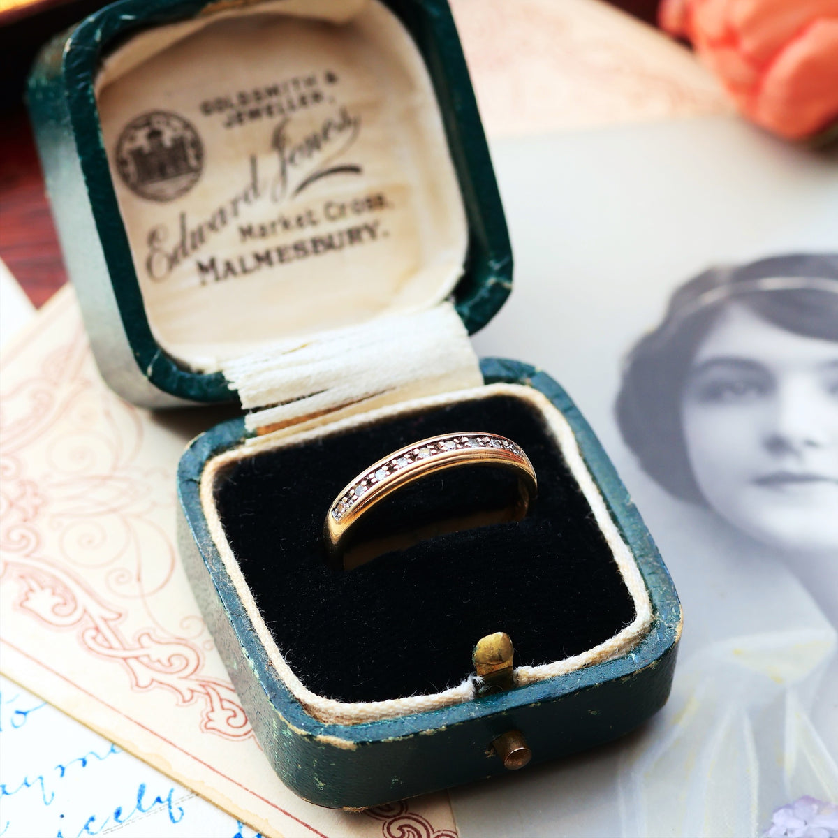 Vintage Date 1994 Diamond Half Eternity Band Ring