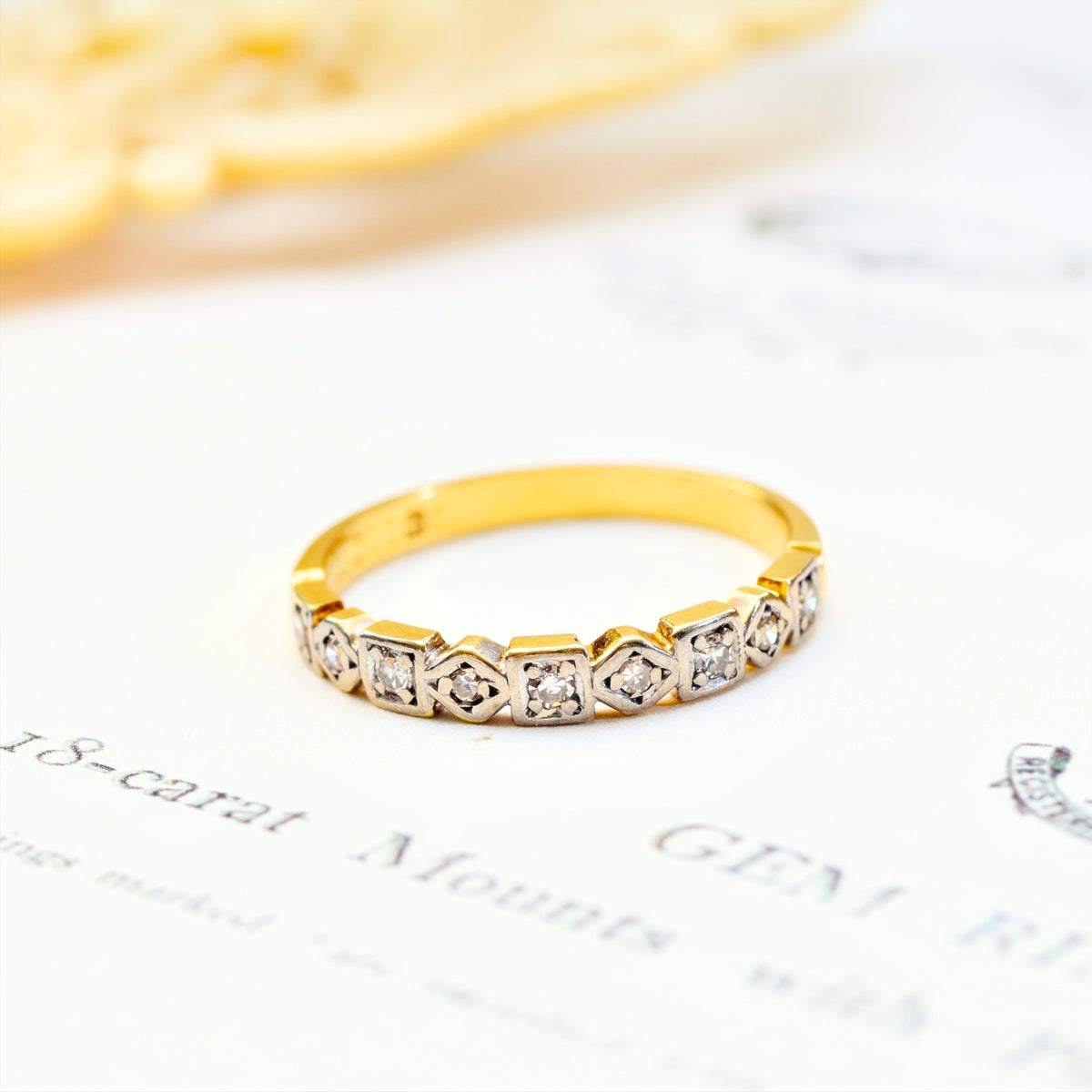 Gorgeous Quality Date 1985 Diamond Half Eternity Ring