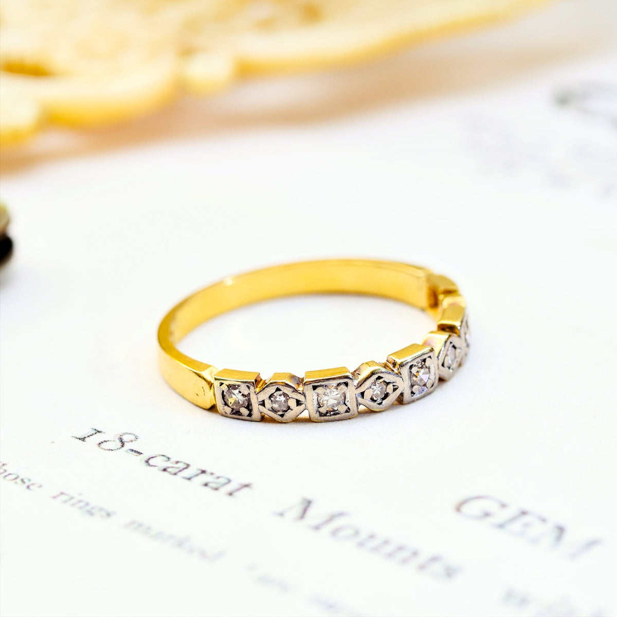 Gorgeous Quality Date 1985 Diamond Half Eternity Ring