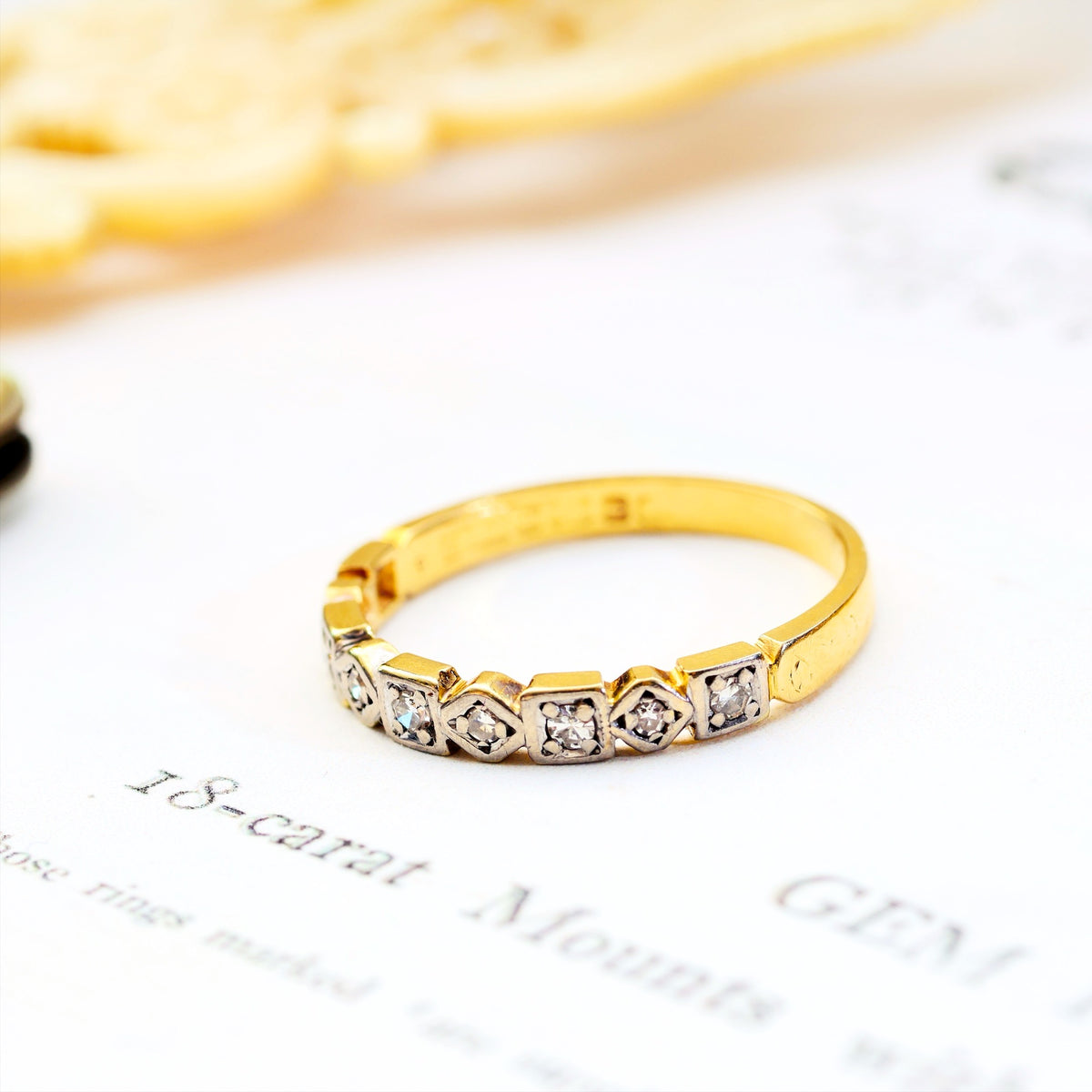 Gorgeous Quality Date 1985 Diamond Half Eternity Ring
