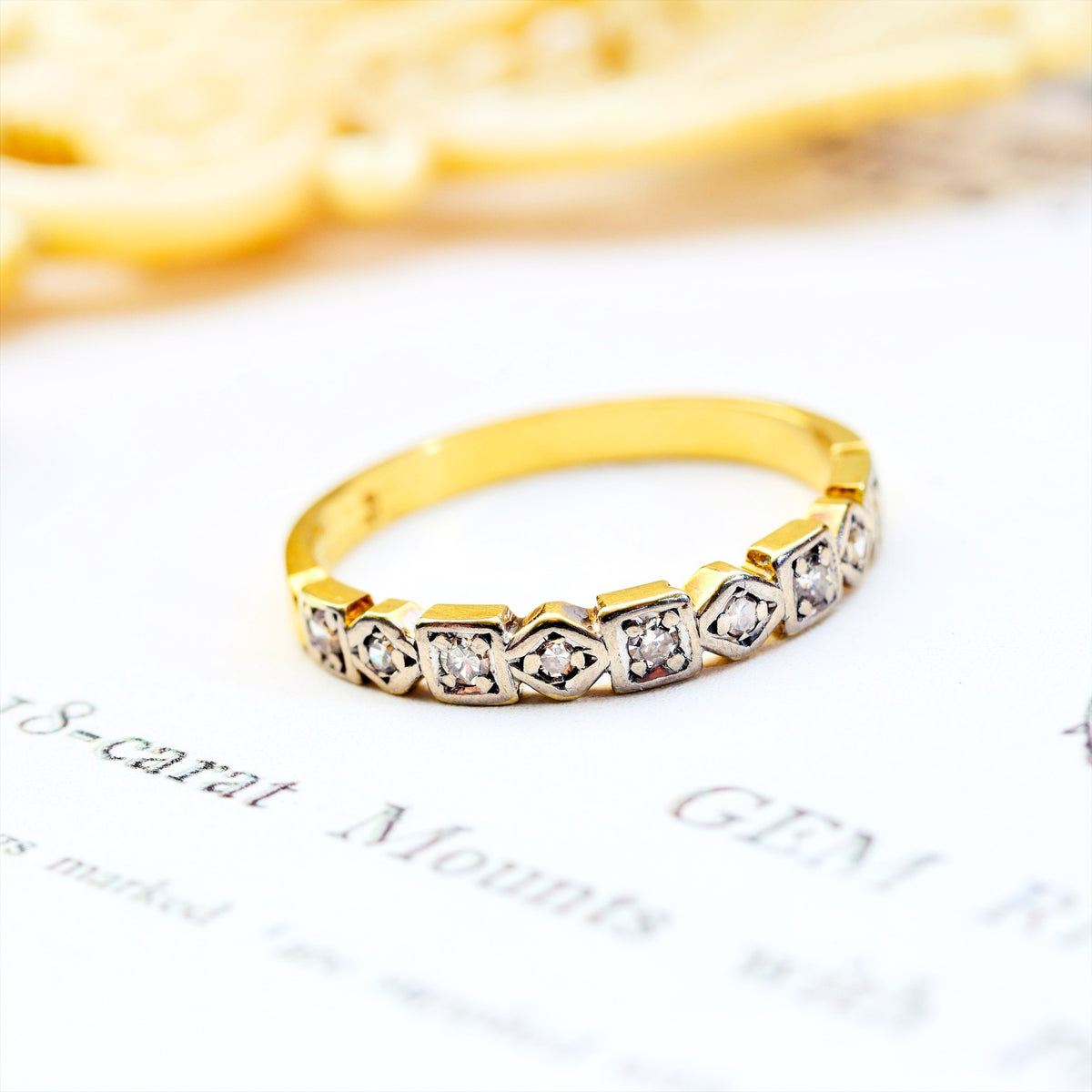 Gorgeous Quality Date 1985 Diamond Half Eternity Ring