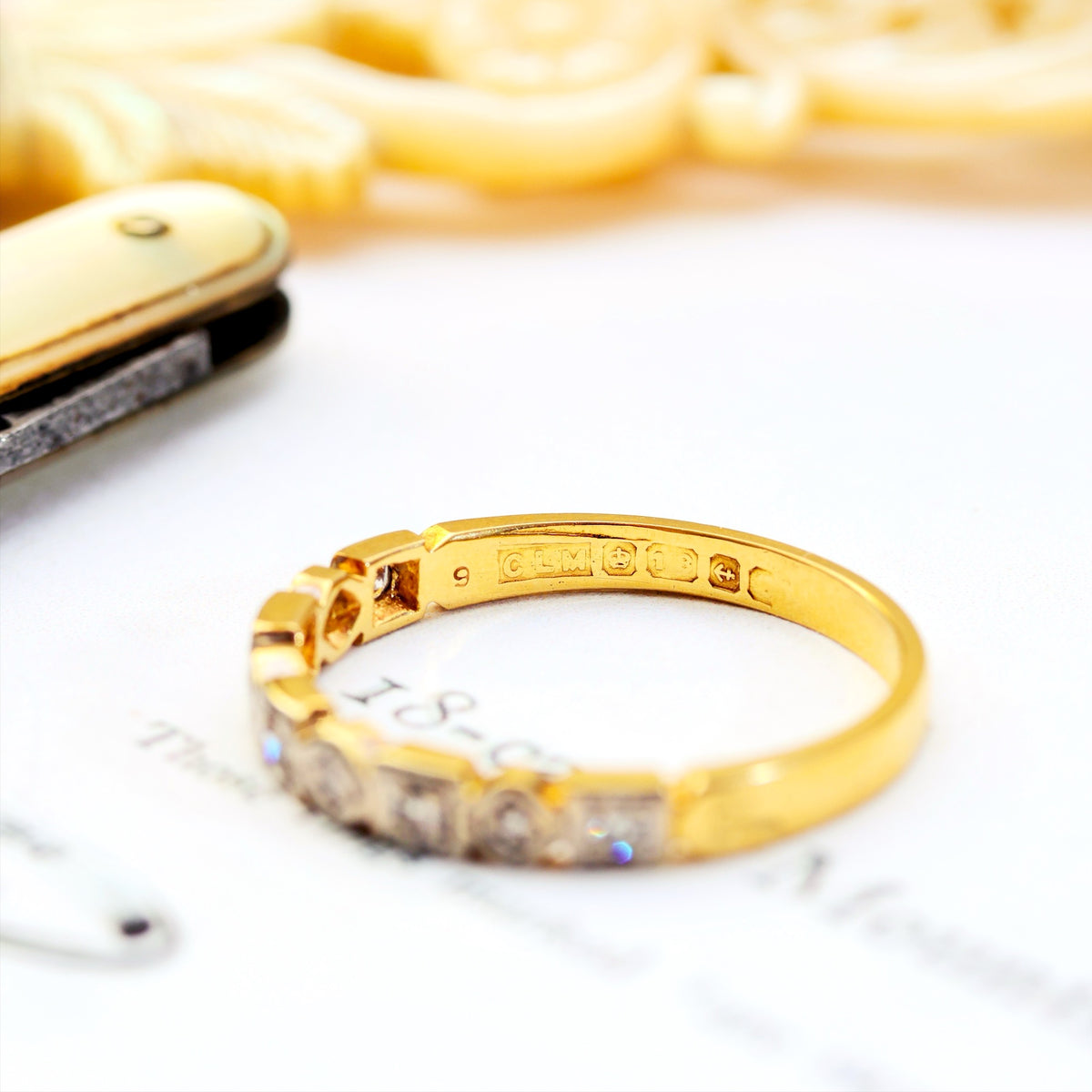 Gorgeous Quality Date 1985 Diamond Half Eternity Ring
