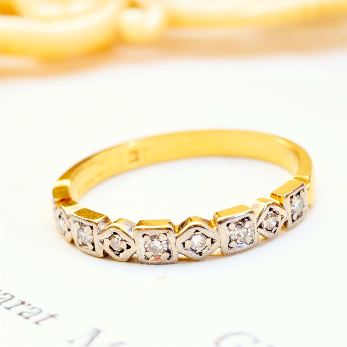 Gorgeous Quality Date 1985 Diamond Half Eternity Ring