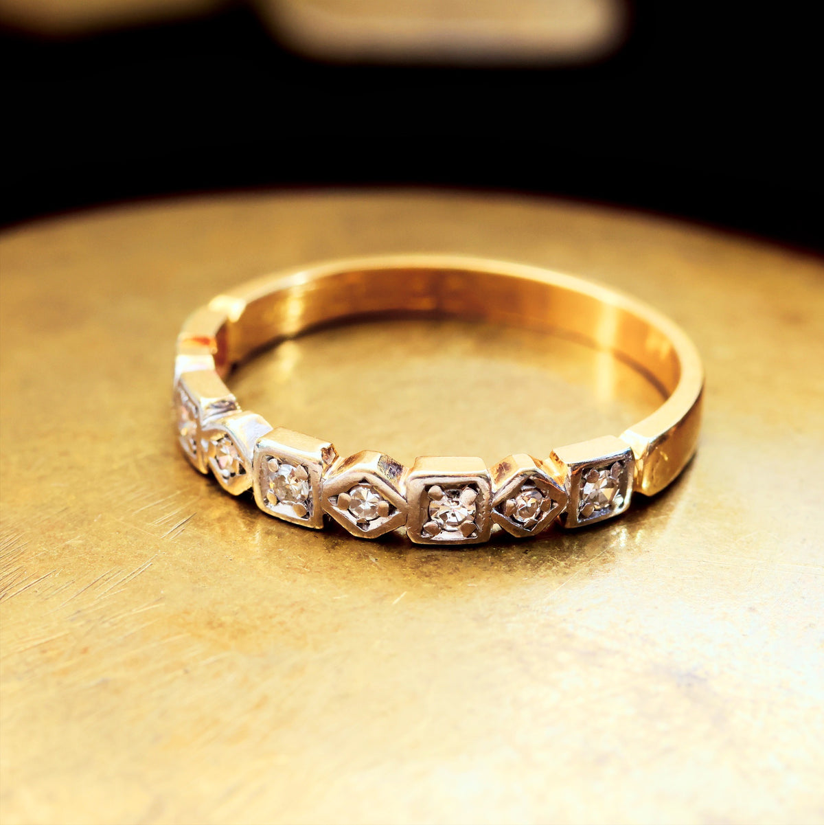 Gorgeous Quality Date 1985 Diamond Half Eternity Ring
