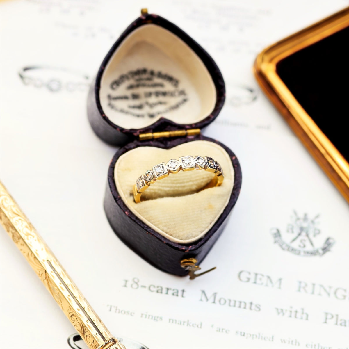 Gorgeous Quality Date 1985 Diamond Half Eternity Ring