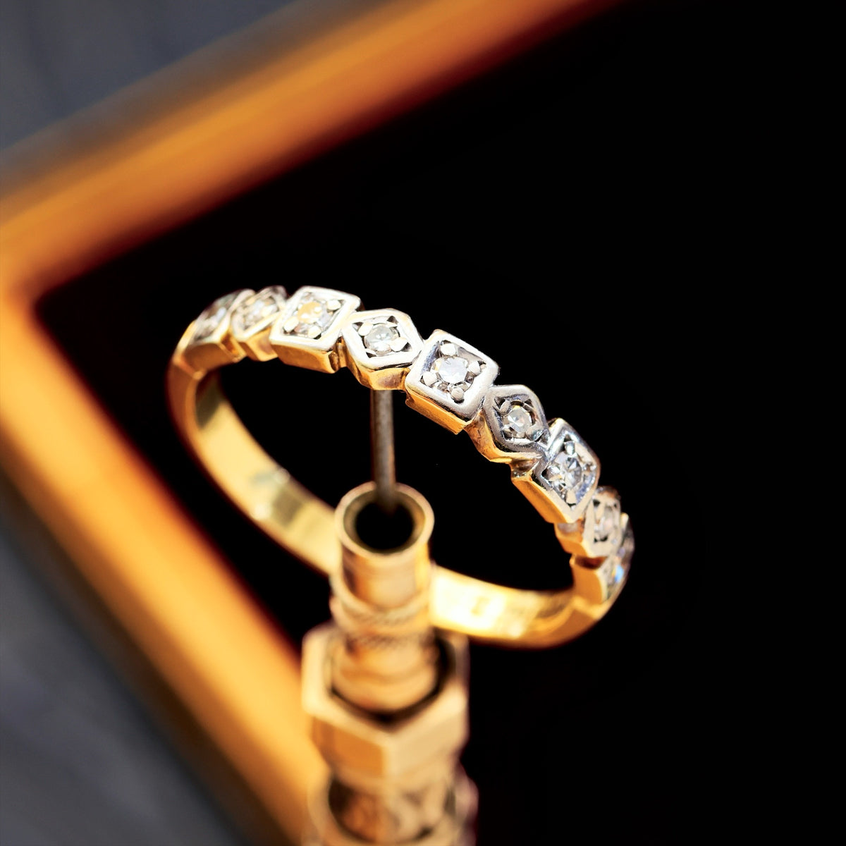 Gorgeous Quality Date 1985 Diamond Half Eternity Ring