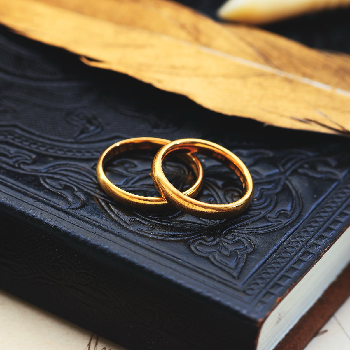 Together Forever! Pair of Vintage 22ct Gold Wedding Bands