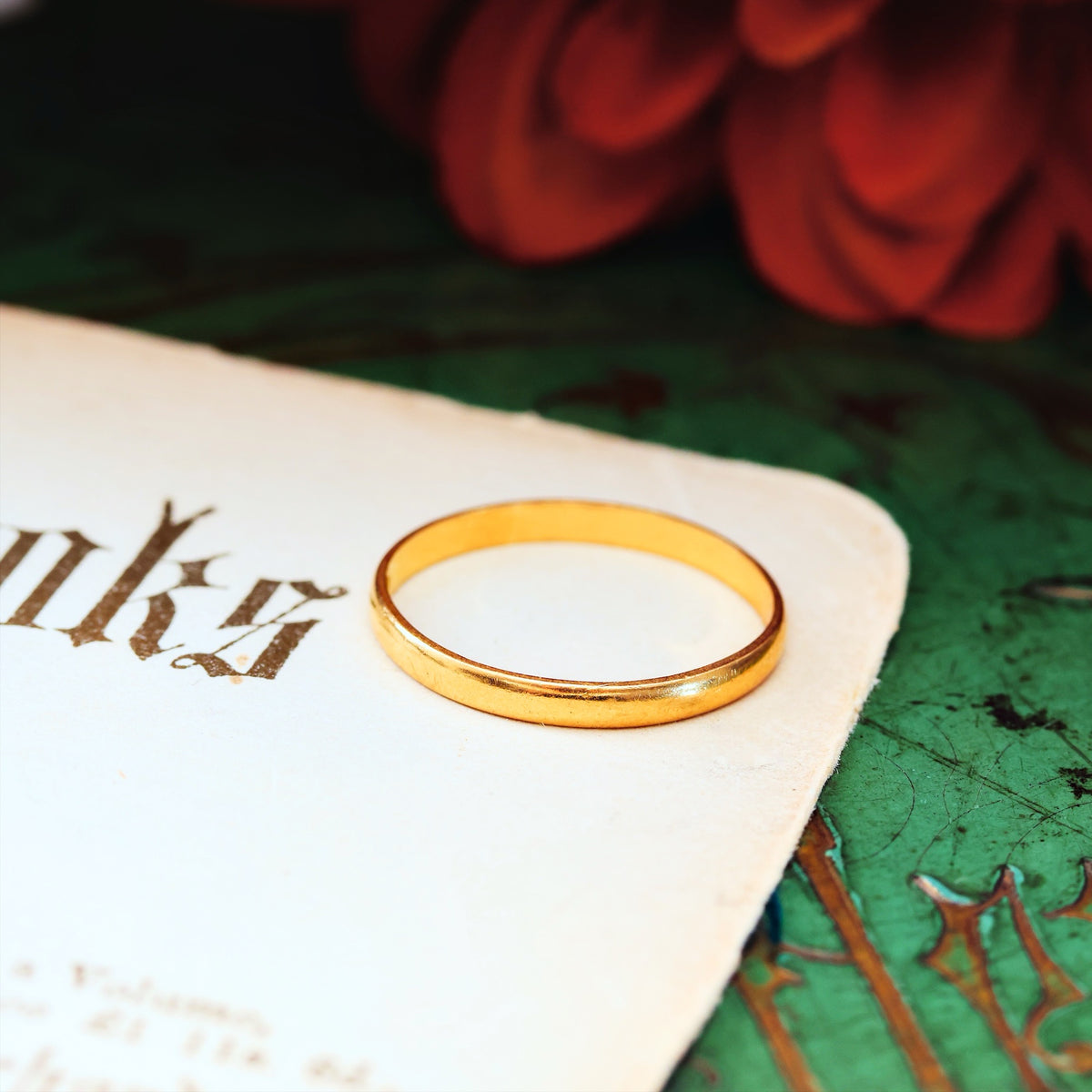 Rare Date 1861 22ct Gold Wedding Ring