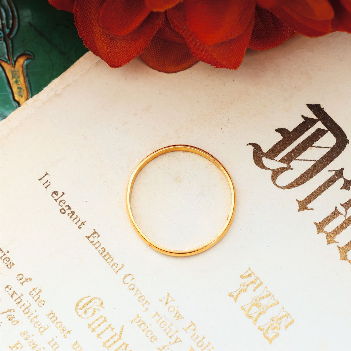 Rare Date 1861 22ct Gold Wedding Ring