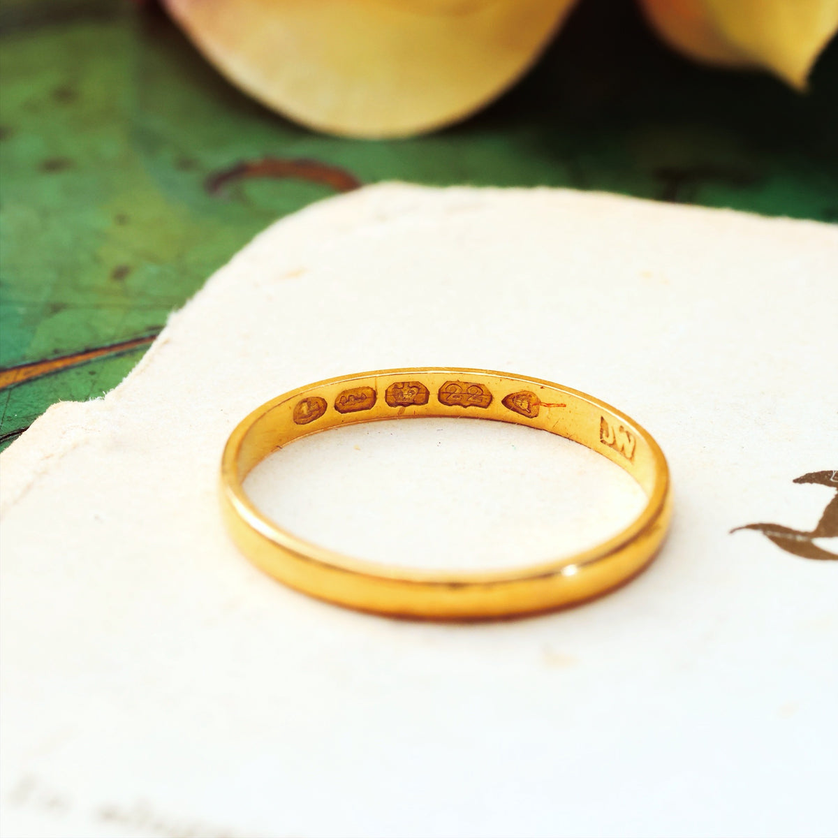Rare Date 1861 22ct Gold Wedding Ring