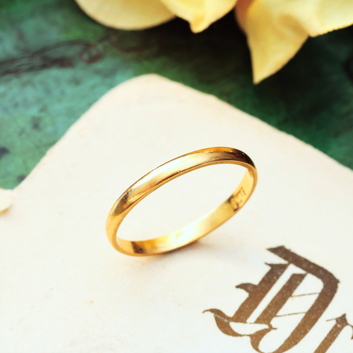 Rare Date 1861 22ct Gold Wedding Ring