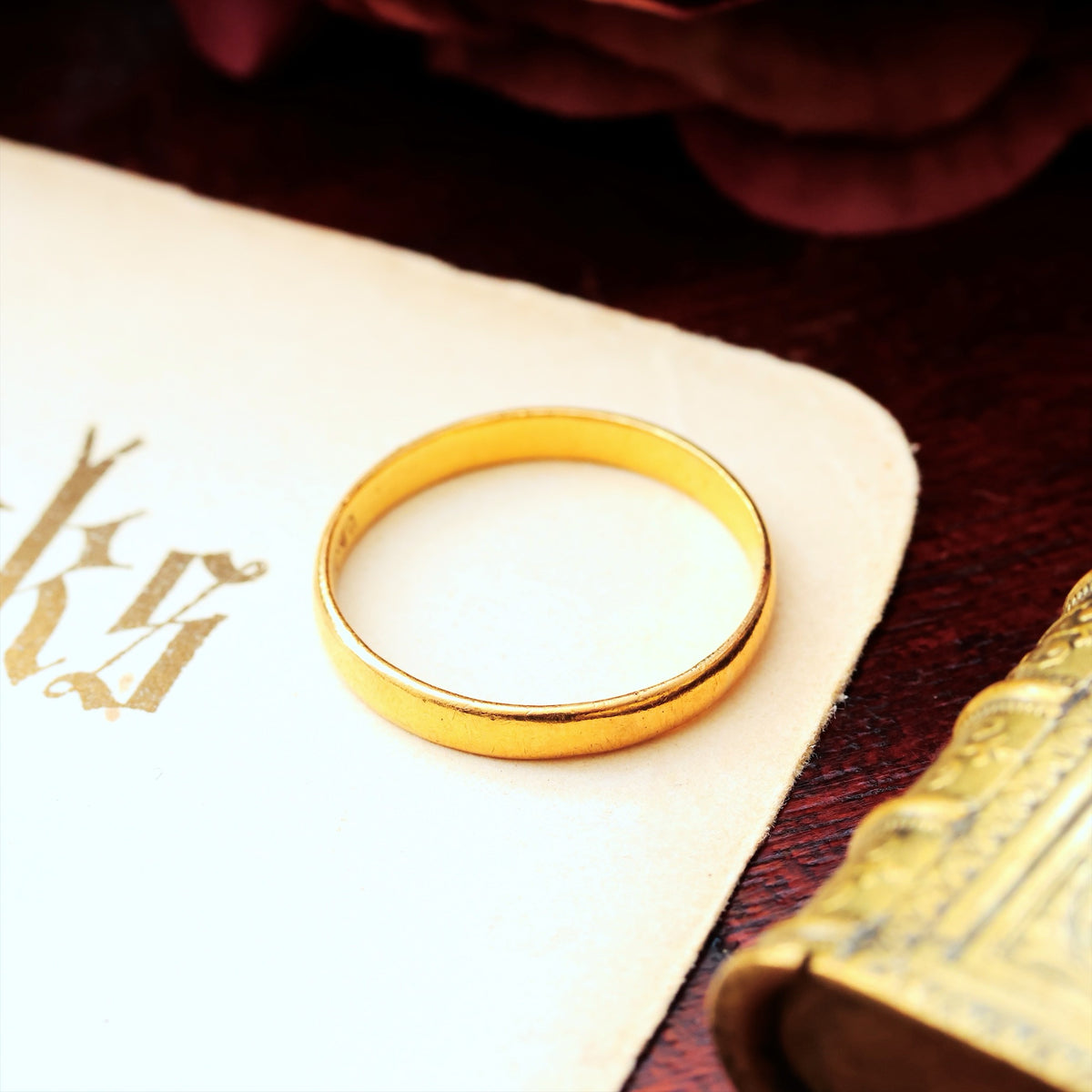 Scarce Date 1868 Victorian 22ct Gold Wedding Ring
