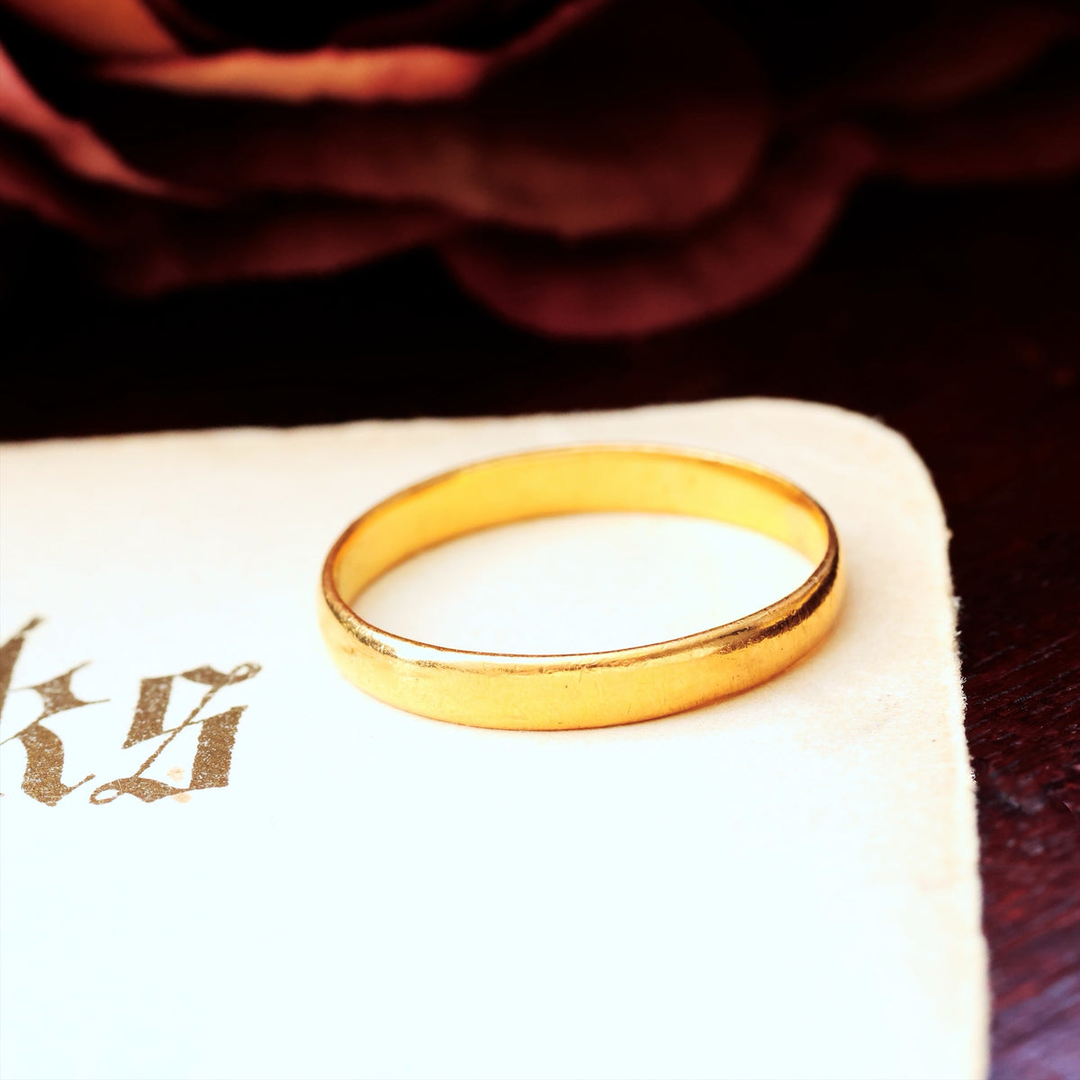 Scarce Date 1868 Victorian 22ct Gold Wedding Ring