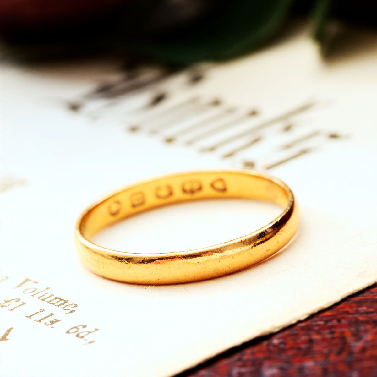 Scarce Date 1868 Victorian 22ct Gold Wedding Ring
