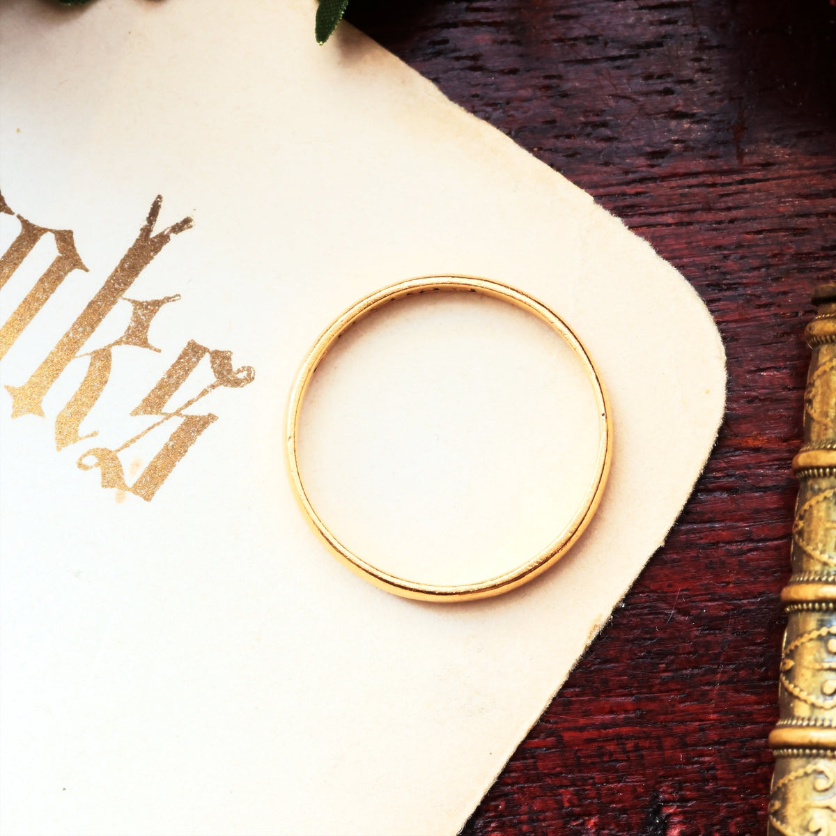 Scarce Date 1868 Victorian 22ct Gold Wedding Ring