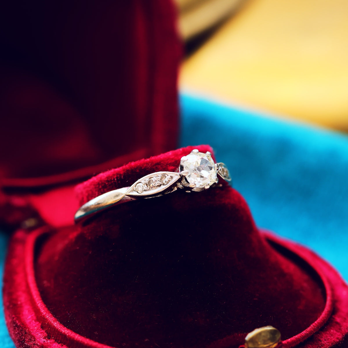 Loveliest Antique Cut Diamond Engagement Ring