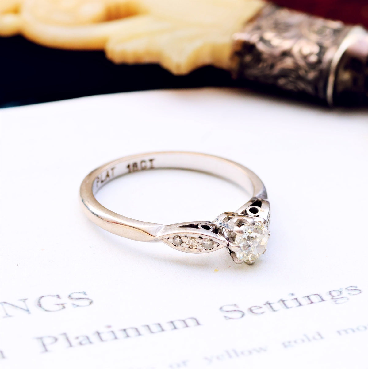 Loveliest Antique Cut Diamond Engagement Ring