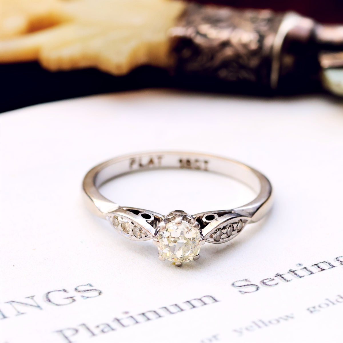 Loveliest Antique Cut Diamond Engagement Ring
