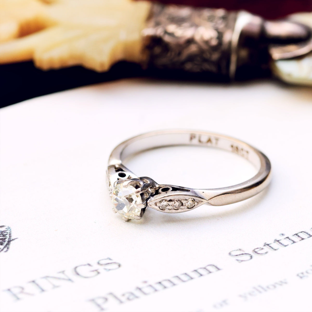 Loveliest Antique Cut Diamond Engagement Ring